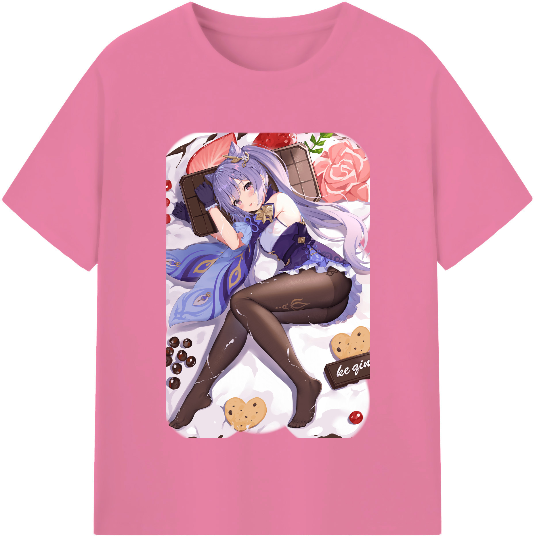 げんし神 刻晴 こくせい genshin Kokusei 綿100％半袖Tシャツ（フロントプリント）